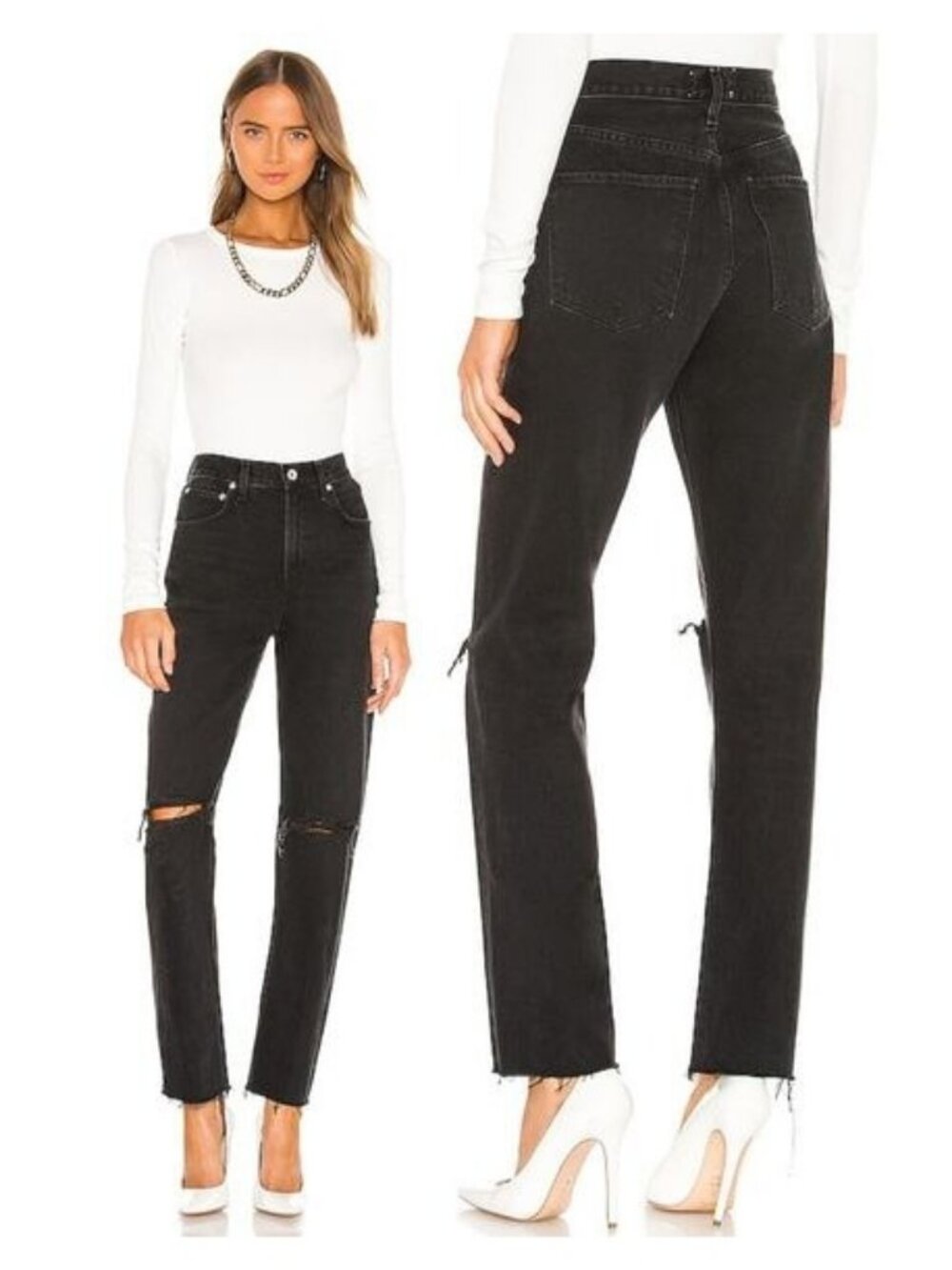 AGOLDE Cherie High Rise Straight Size 24 Distortion